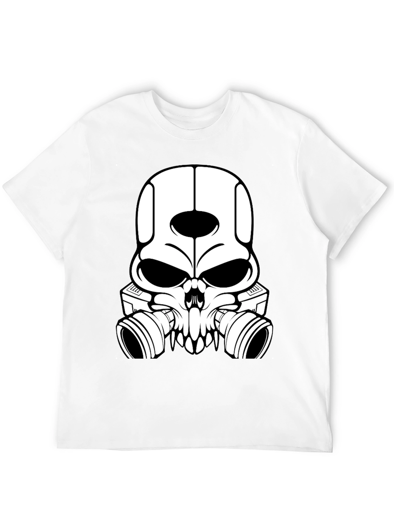 Skull Gas Mask Graphic T-Shirt - Mens Black Tee
