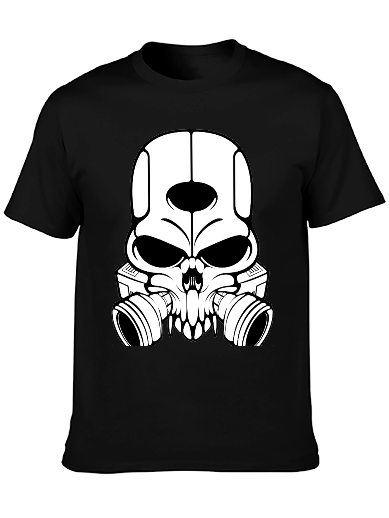 Skull Gas Mask Graphic T-Shirt - Mens Black Tee