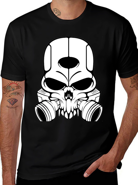 Skull Gas Mask Graphic T-Shirt - Mens Black Tee