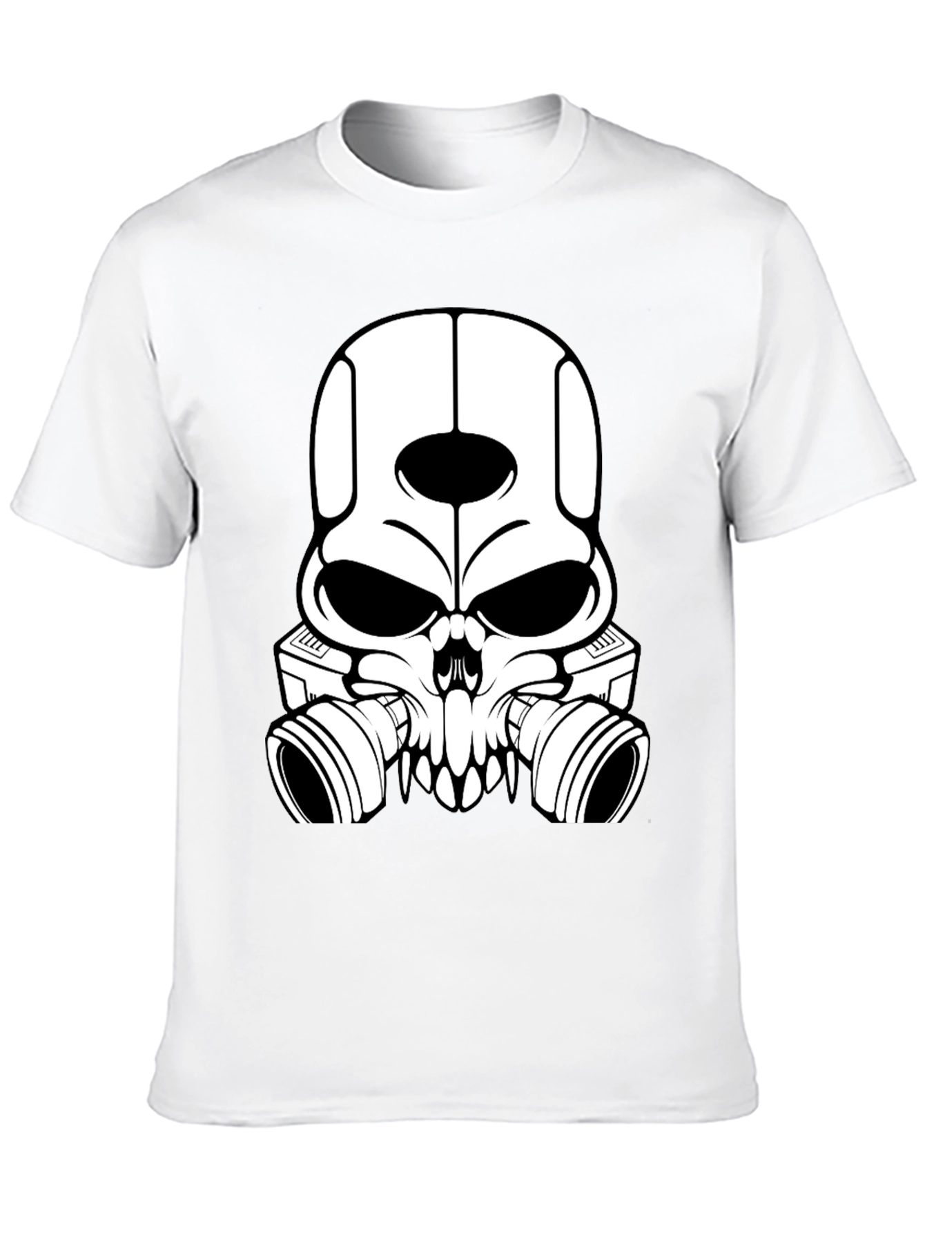 Skull Gas Mask Graphic T-Shirt - Mens Black Tee