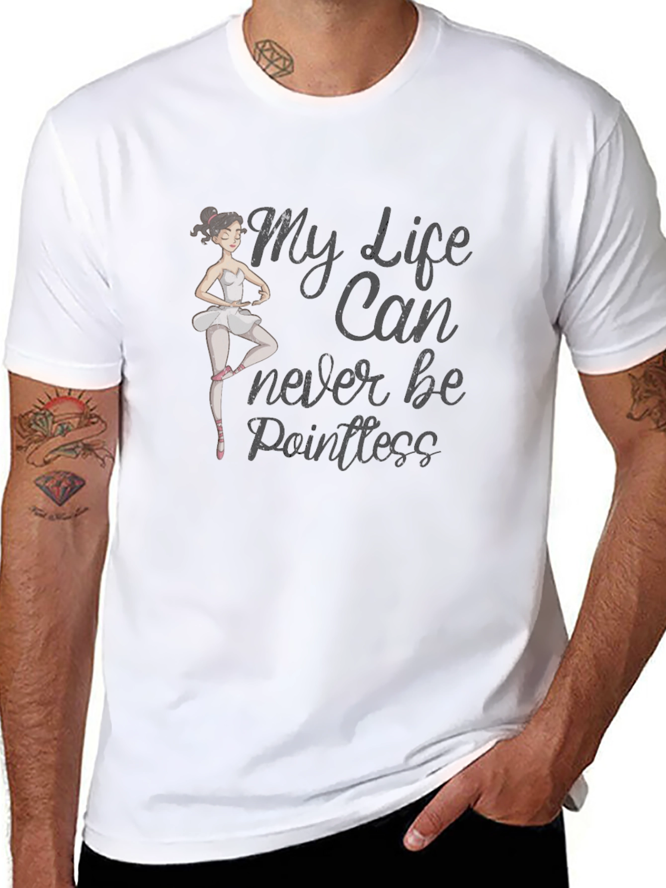 Ballet Ballerina T-Shirt - Pointless Life Graphic Tee
